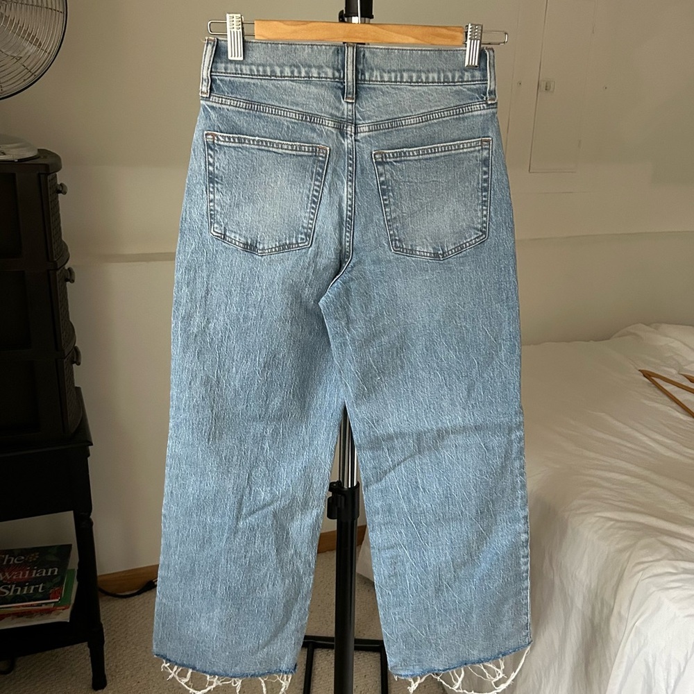 J. Crew Wide Leg Crop Jeans 24 - Picture 2 of 7